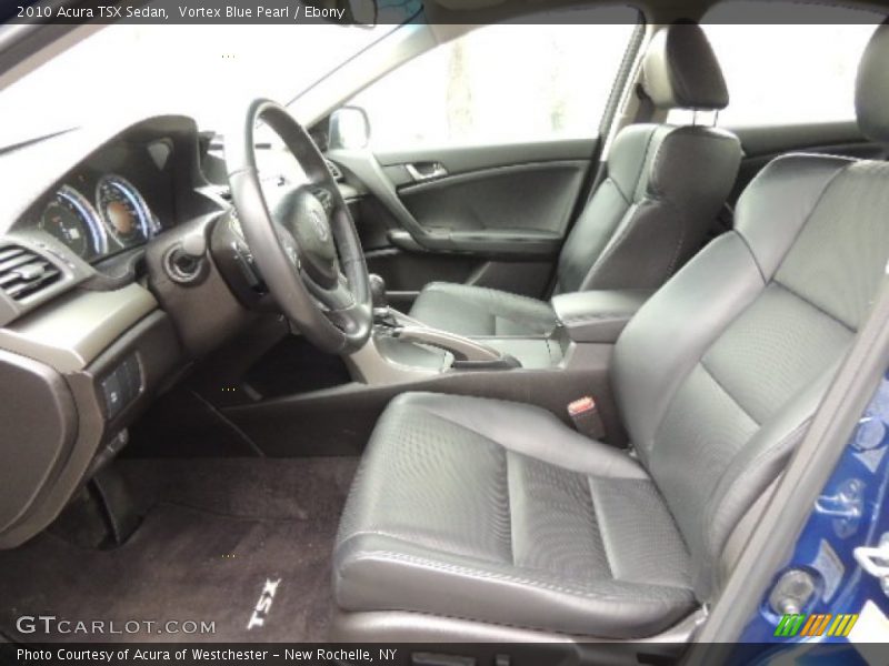 Vortex Blue Pearl / Ebony 2010 Acura TSX Sedan