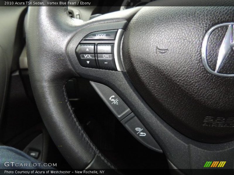 Vortex Blue Pearl / Ebony 2010 Acura TSX Sedan