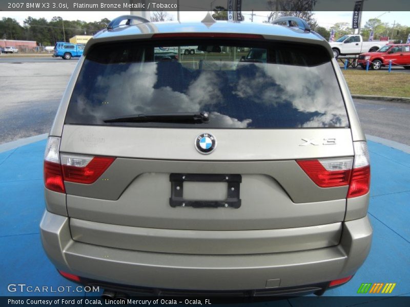 Platinum Bronze Metallic / Tobacco 2007 BMW X3 3.0si
