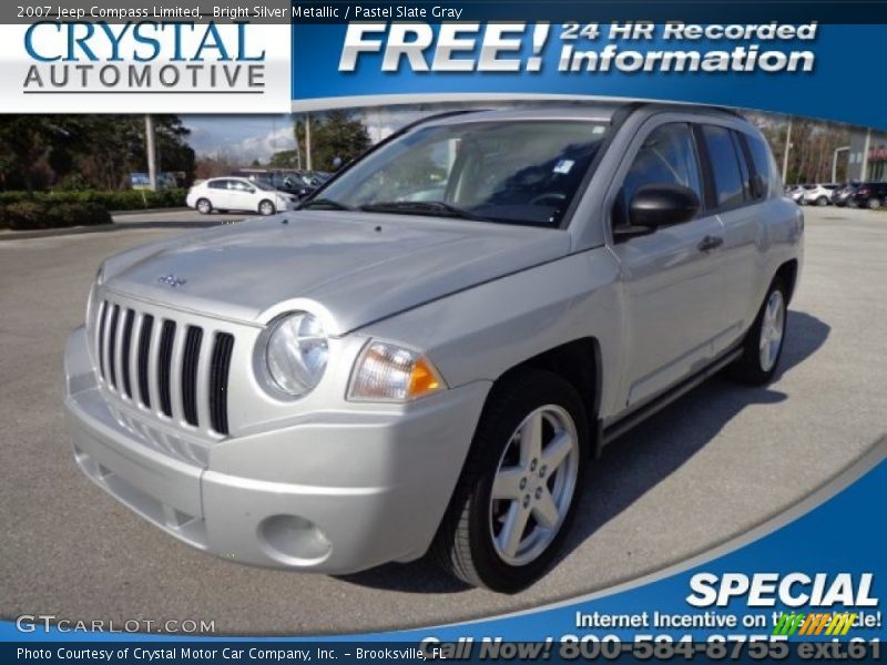 Bright Silver Metallic / Pastel Slate Gray 2007 Jeep Compass Limited