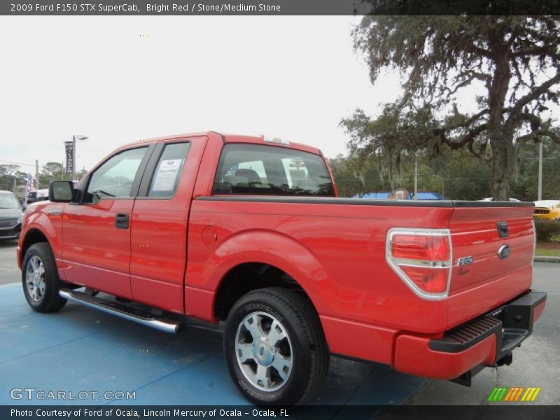 Bright Red / Stone/Medium Stone 2009 Ford F150 STX SuperCab