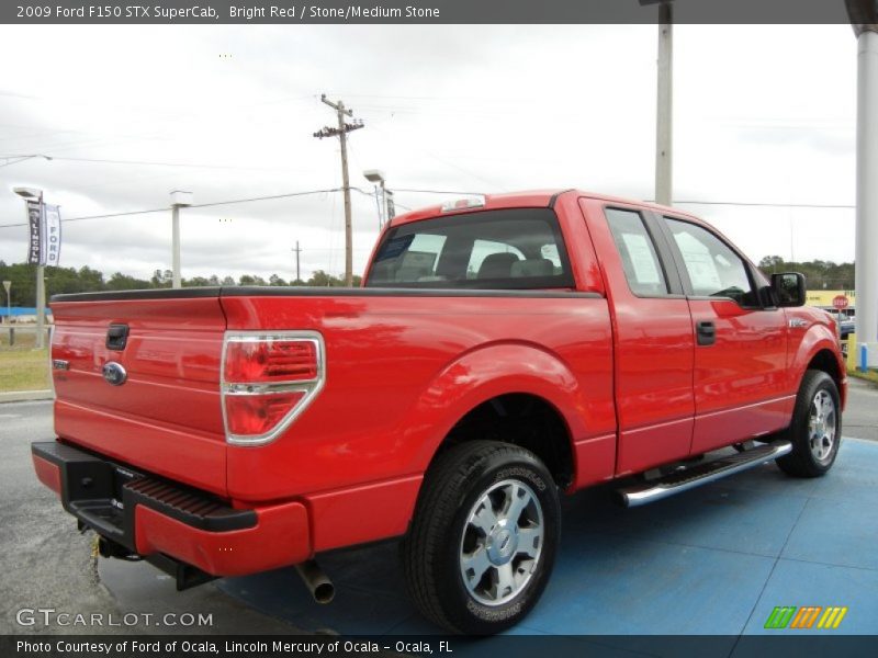 Bright Red / Stone/Medium Stone 2009 Ford F150 STX SuperCab