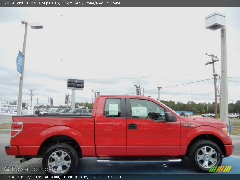 Bright Red / Stone/Medium Stone 2009 Ford F150 STX SuperCab