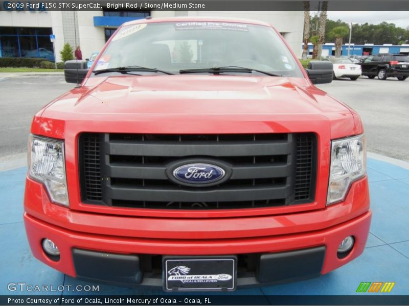 Bright Red / Stone/Medium Stone 2009 Ford F150 STX SuperCab