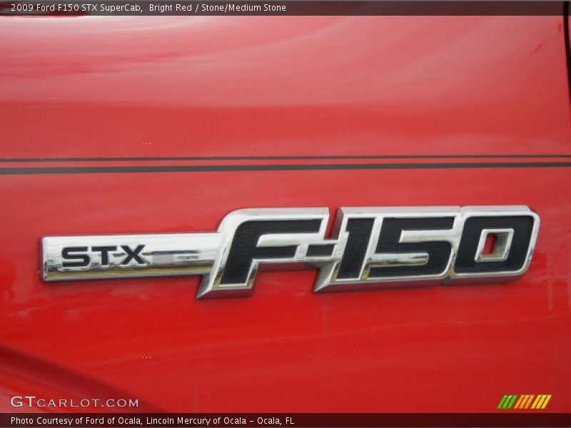 Bright Red / Stone/Medium Stone 2009 Ford F150 STX SuperCab