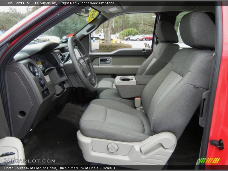 Bright Red / Stone/Medium Stone 2009 Ford F150 STX SuperCab