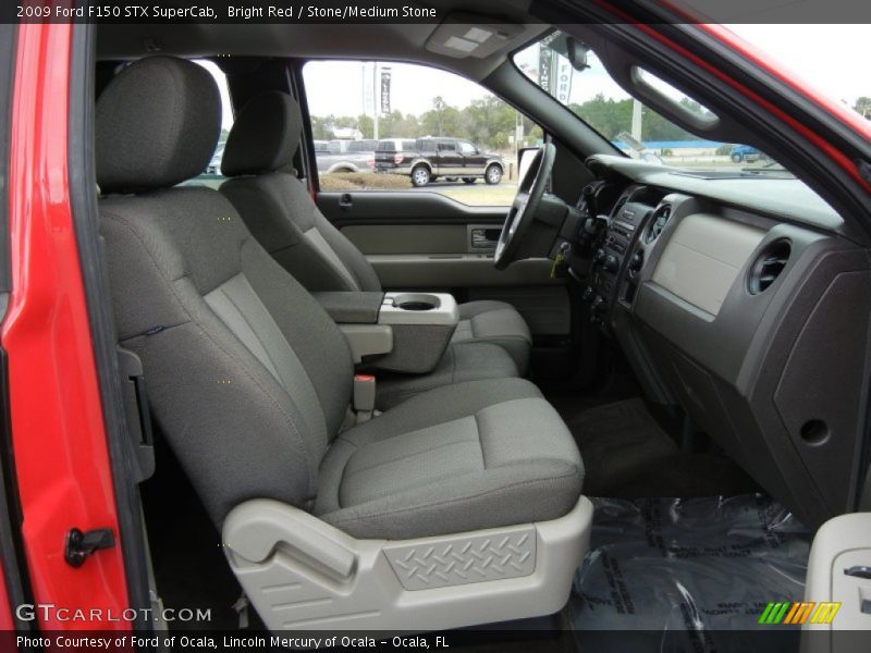 Bright Red / Stone/Medium Stone 2009 Ford F150 STX SuperCab
