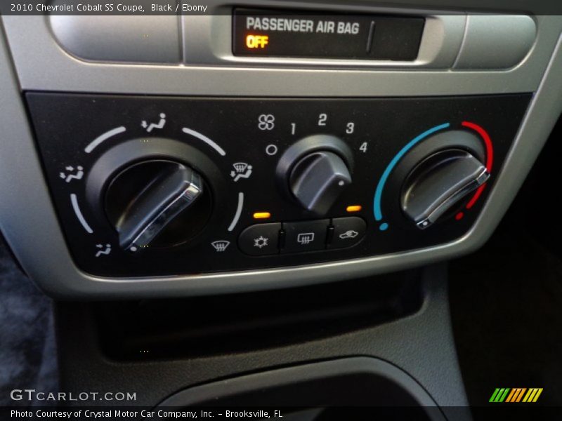 Controls of 2010 Cobalt SS Coupe