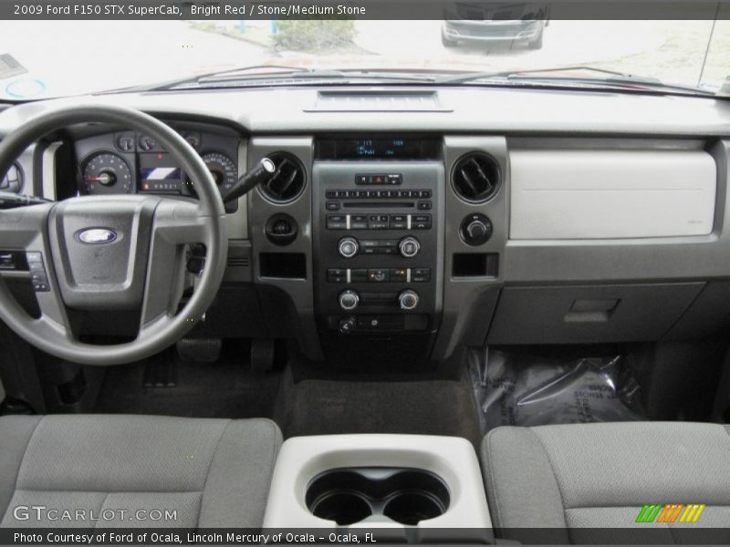 Bright Red / Stone/Medium Stone 2009 Ford F150 STX SuperCab
