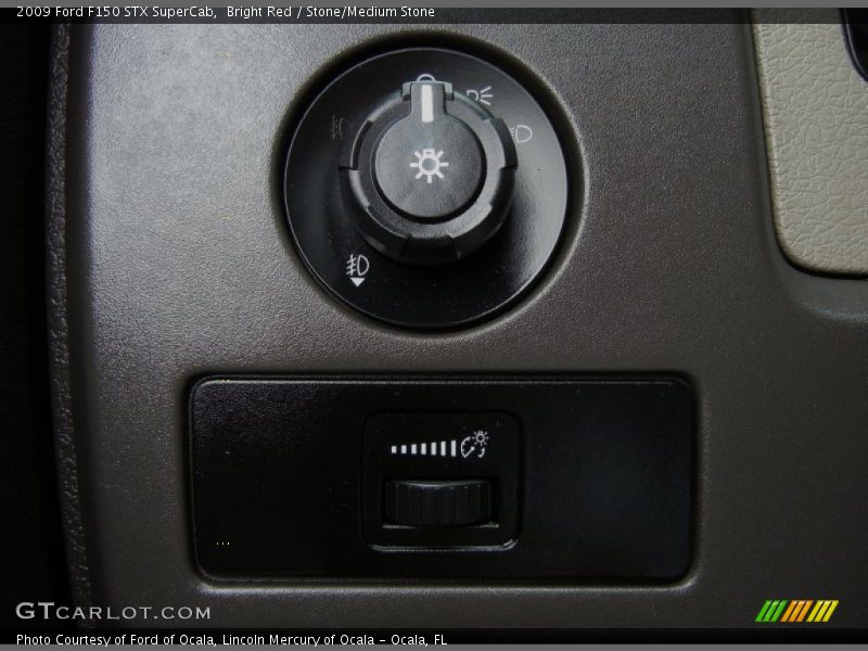 Bright Red / Stone/Medium Stone 2009 Ford F150 STX SuperCab