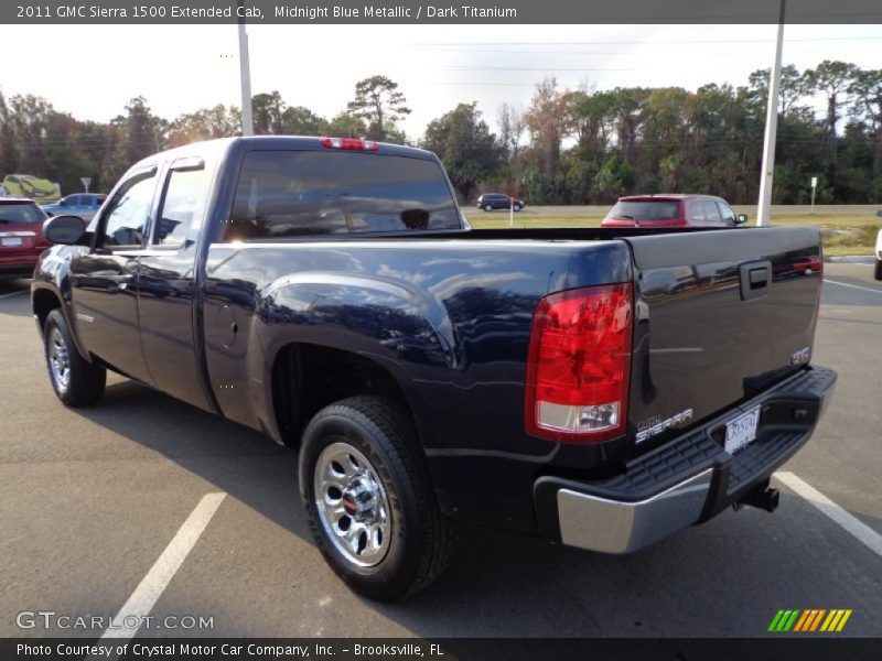 Midnight Blue Metallic / Dark Titanium 2011 GMC Sierra 1500 Extended Cab