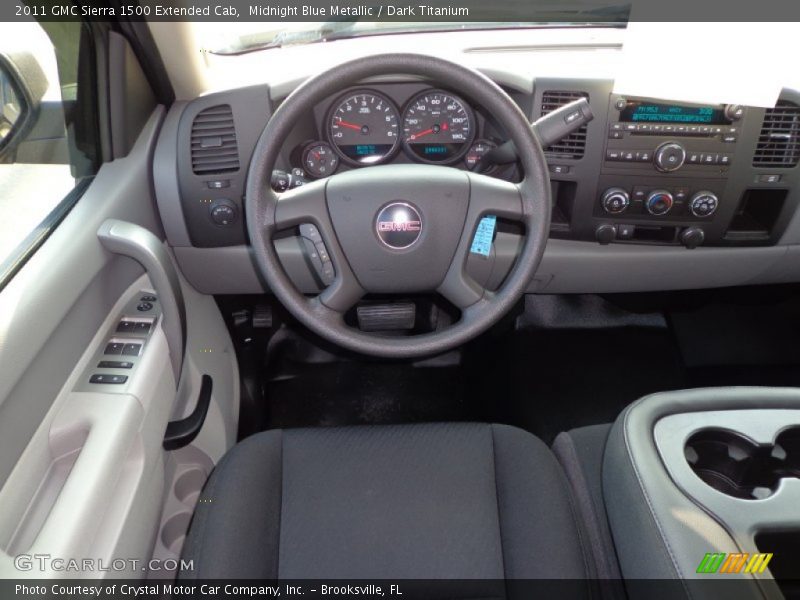 Midnight Blue Metallic / Dark Titanium 2011 GMC Sierra 1500 Extended Cab