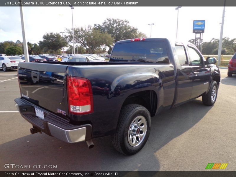 Midnight Blue Metallic / Dark Titanium 2011 GMC Sierra 1500 Extended Cab