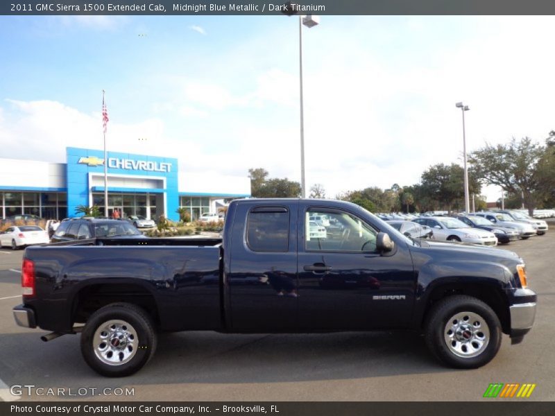 Midnight Blue Metallic / Dark Titanium 2011 GMC Sierra 1500 Extended Cab