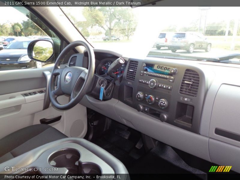 Midnight Blue Metallic / Dark Titanium 2011 GMC Sierra 1500 Extended Cab