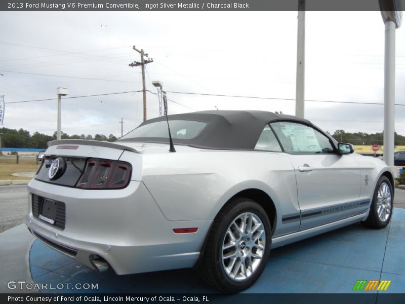 Ingot Silver Metallic / Charcoal Black 2013 Ford Mustang V6 Premium Convertible