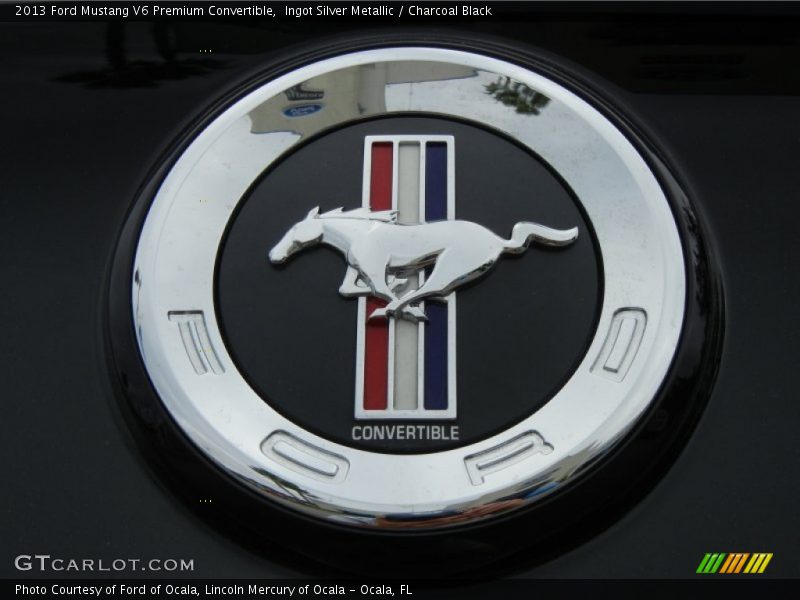 Ingot Silver Metallic / Charcoal Black 2013 Ford Mustang V6 Premium Convertible