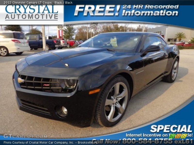 Black / Black 2012 Chevrolet Camaro LT Coupe