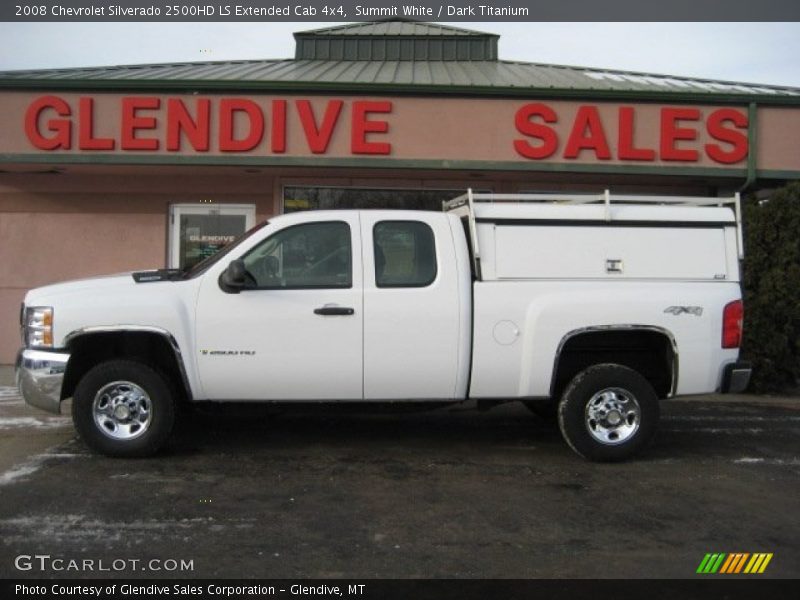 Summit White / Dark Titanium 2008 Chevrolet Silverado 2500HD LS Extended Cab 4x4
