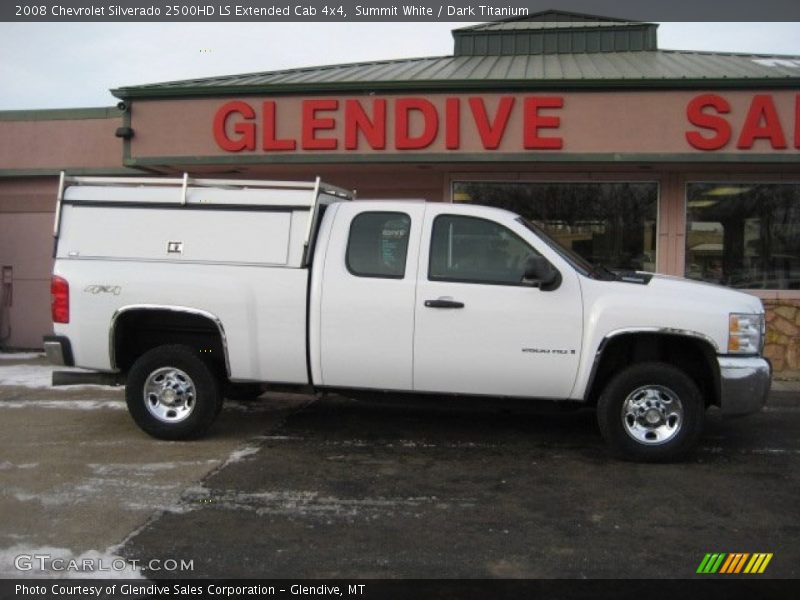 Summit White / Dark Titanium 2008 Chevrolet Silverado 2500HD LS Extended Cab 4x4