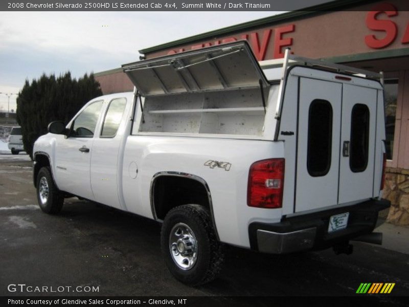 Summit White / Dark Titanium 2008 Chevrolet Silverado 2500HD LS Extended Cab 4x4