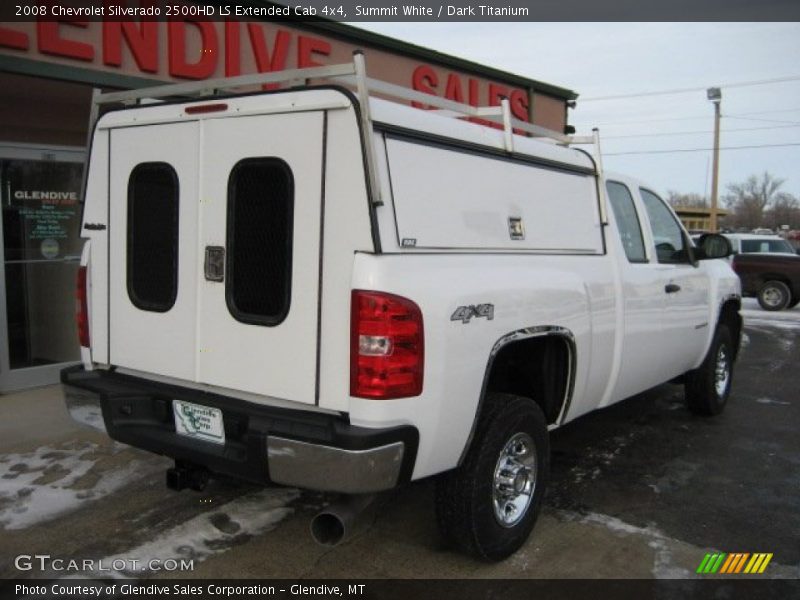 Summit White / Dark Titanium 2008 Chevrolet Silverado 2500HD LS Extended Cab 4x4