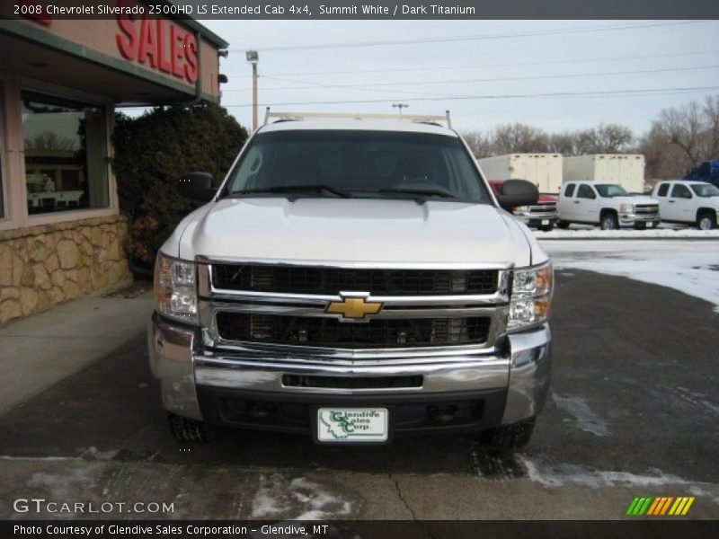 Summit White / Dark Titanium 2008 Chevrolet Silverado 2500HD LS Extended Cab 4x4