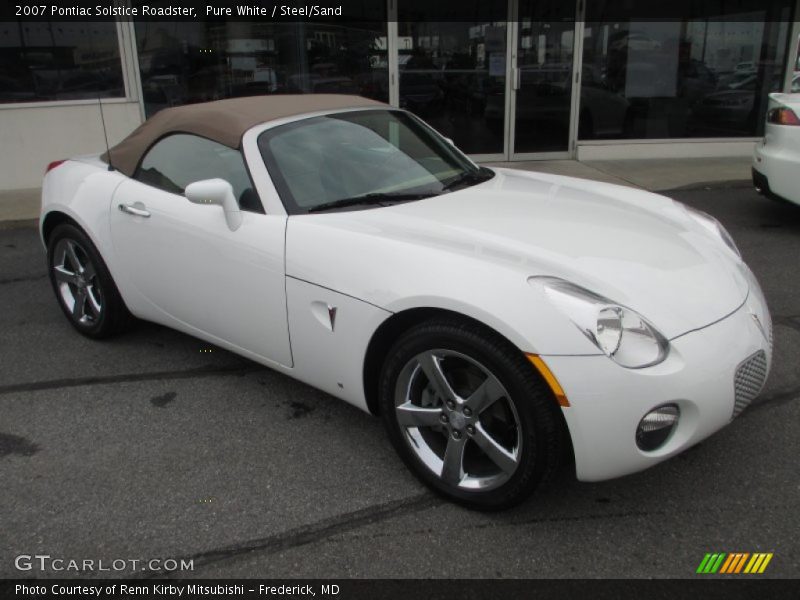 Pure White / Steel/Sand 2007 Pontiac Solstice Roadster
