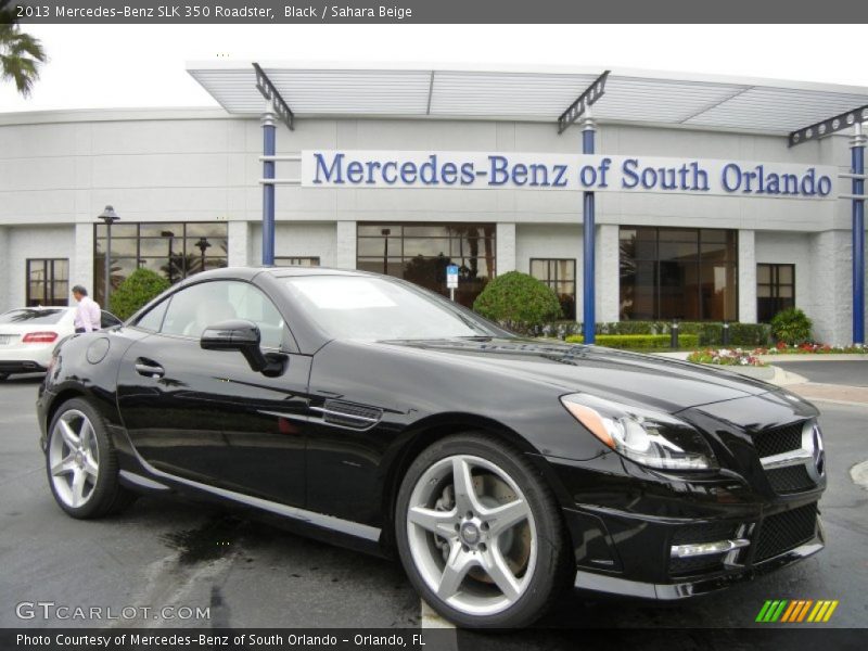 Black / Sahara Beige 2013 Mercedes-Benz SLK 350 Roadster