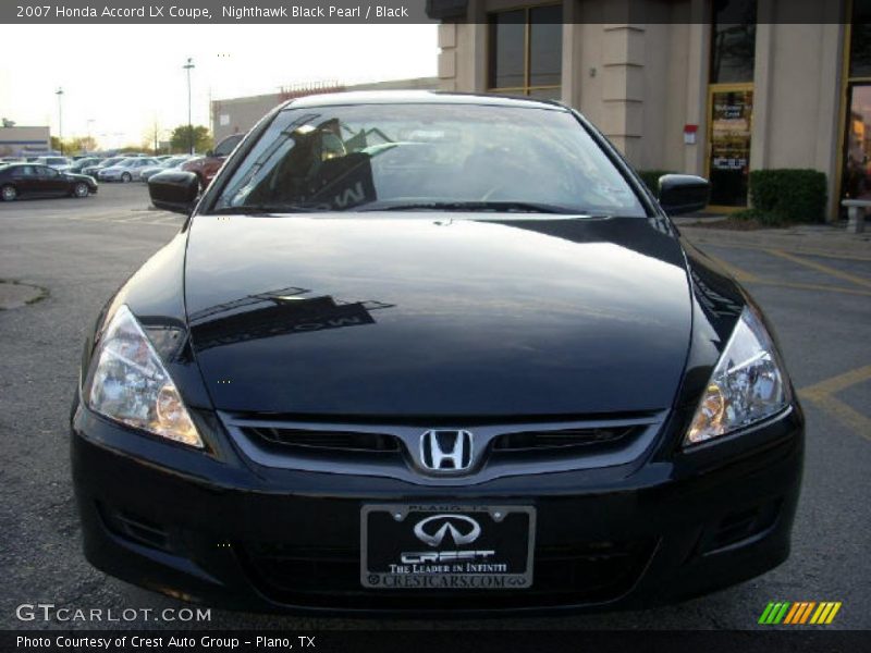 Nighthawk Black Pearl / Black 2007 Honda Accord LX Coupe