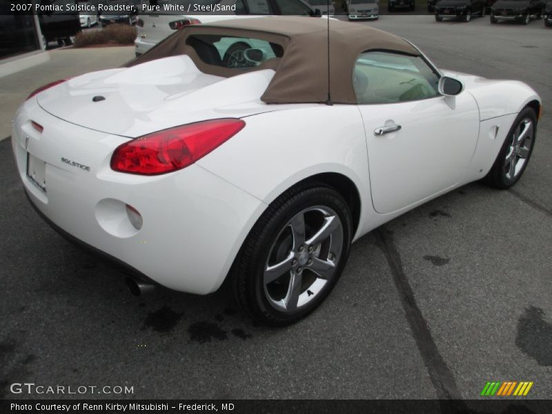 Pure White / Steel/Sand 2007 Pontiac Solstice Roadster