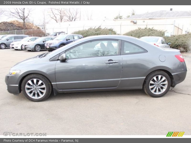 Polished Metal Metallic / Gray 2009 Honda Civic EX-L Coupe