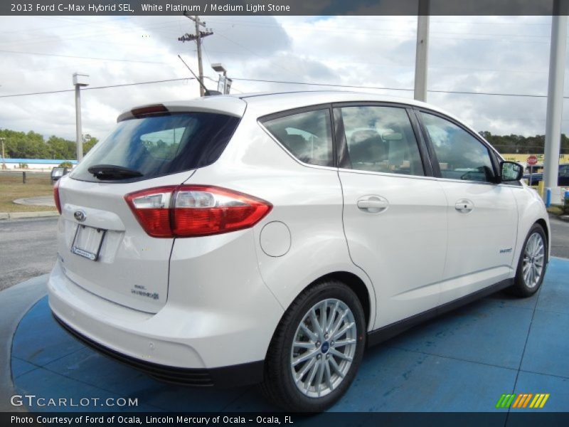 White Platinum / Medium Light Stone 2013 Ford C-Max Hybrid SEL