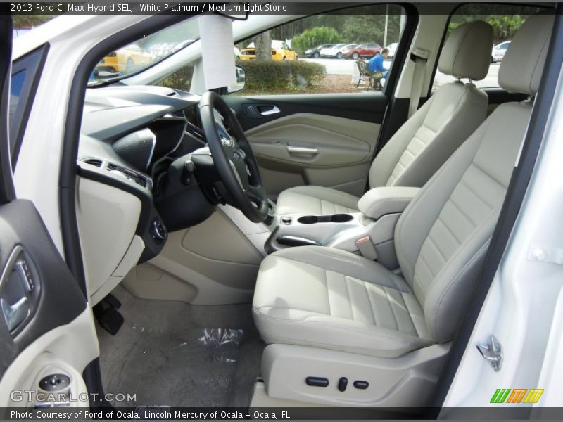 White Platinum / Medium Light Stone 2013 Ford C-Max Hybrid SEL