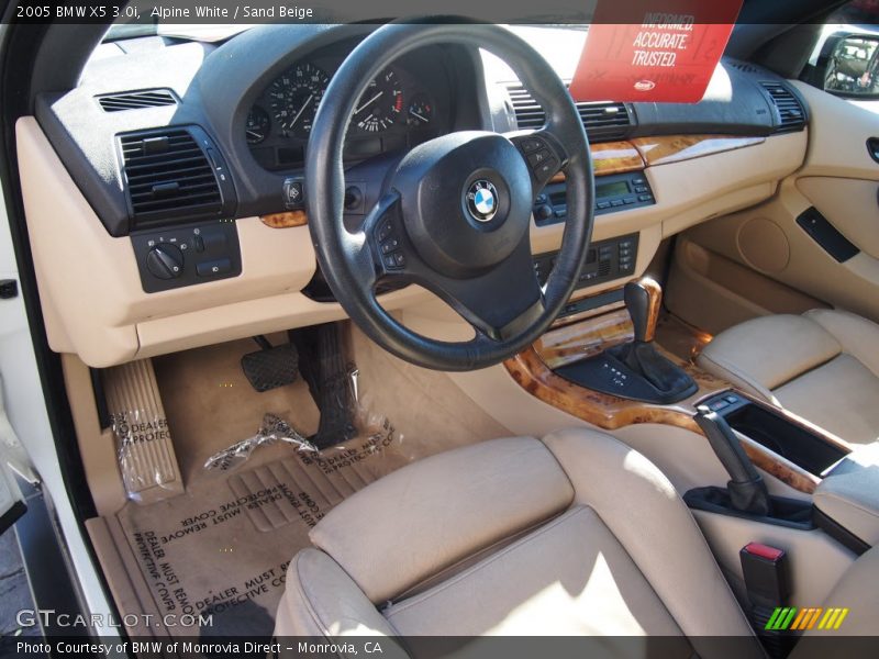 Alpine White / Sand Beige 2005 BMW X5 3.0i