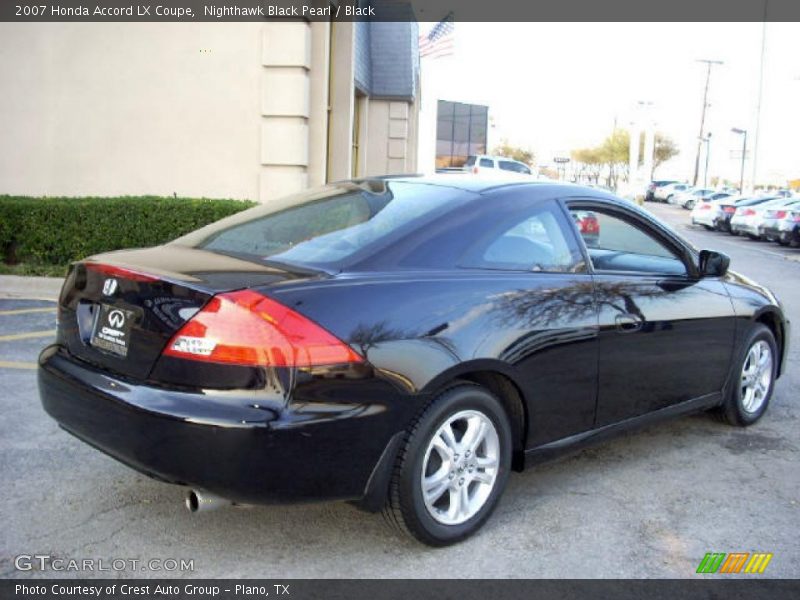 Nighthawk Black Pearl / Black 2007 Honda Accord LX Coupe