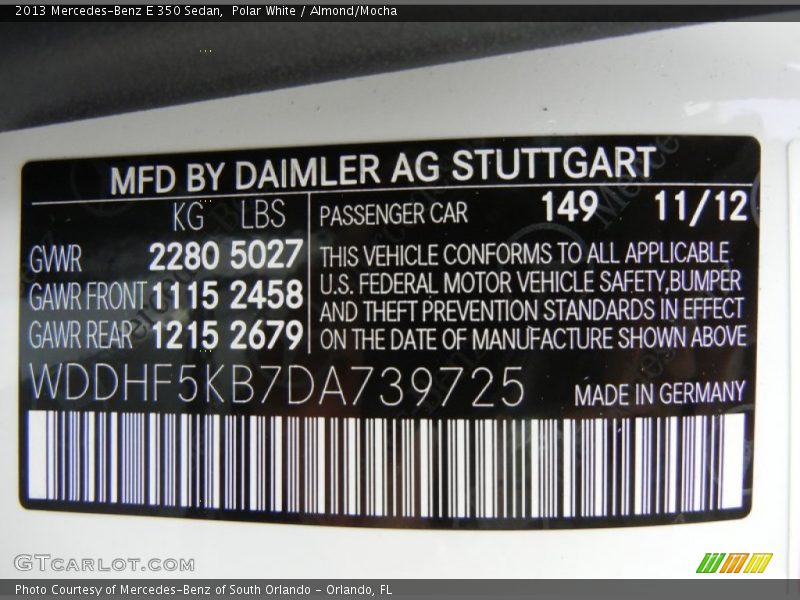 Polar White / Almond/Mocha 2013 Mercedes-Benz E 350 Sedan