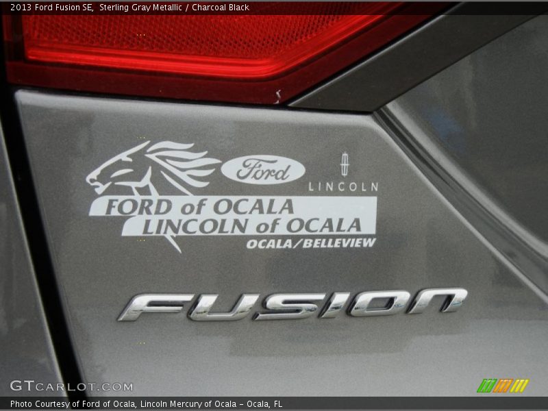 Sterling Gray Metallic / Charcoal Black 2013 Ford Fusion SE