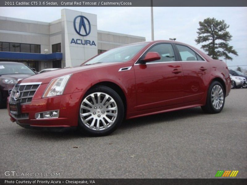 Crystal Red Tintcoat / Cashmere/Cocoa 2011 Cadillac CTS 3.6 Sedan