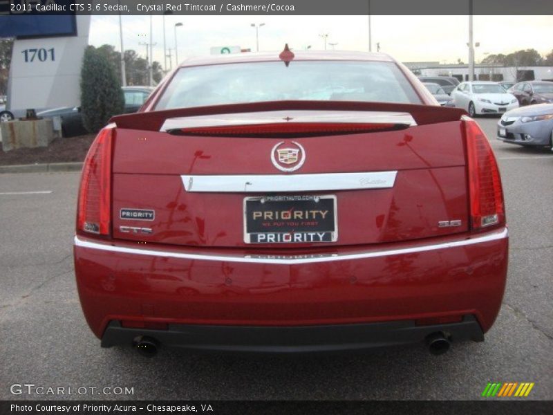 Crystal Red Tintcoat / Cashmere/Cocoa 2011 Cadillac CTS 3.6 Sedan