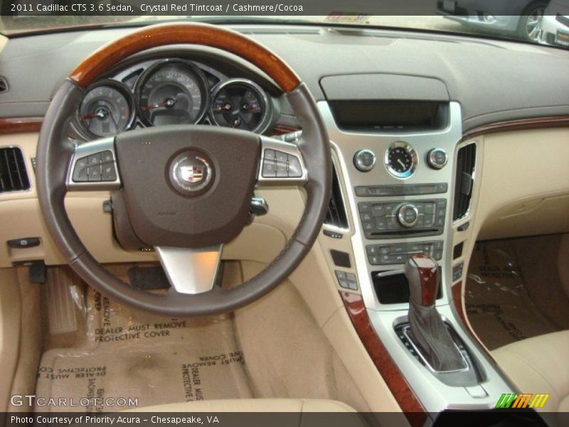 Crystal Red Tintcoat / Cashmere/Cocoa 2011 Cadillac CTS 3.6 Sedan