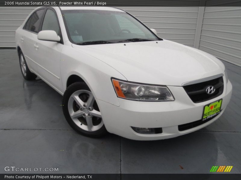 Powder White Pearl / Beige 2006 Hyundai Sonata GLS V6