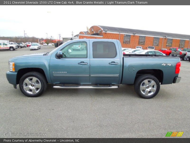 Blue Granite Metallic / Light Titanium/Dark Titanium 2011 Chevrolet Silverado 1500 LTZ Crew Cab 4x4