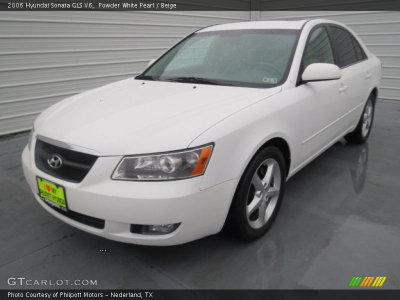 Powder White Pearl / Beige 2006 Hyundai Sonata GLS V6