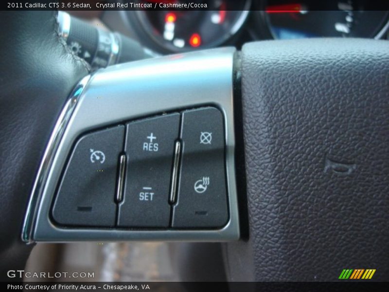 Crystal Red Tintcoat / Cashmere/Cocoa 2011 Cadillac CTS 3.6 Sedan