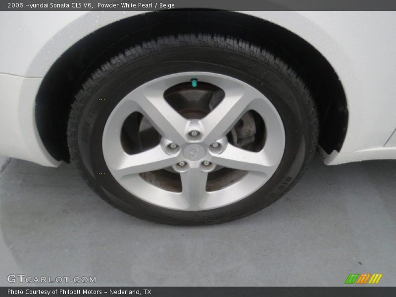 Powder White Pearl / Beige 2006 Hyundai Sonata GLS V6