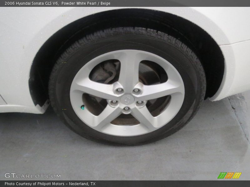 Powder White Pearl / Beige 2006 Hyundai Sonata GLS V6