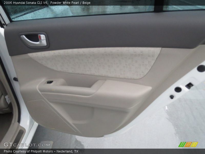 Powder White Pearl / Beige 2006 Hyundai Sonata GLS V6