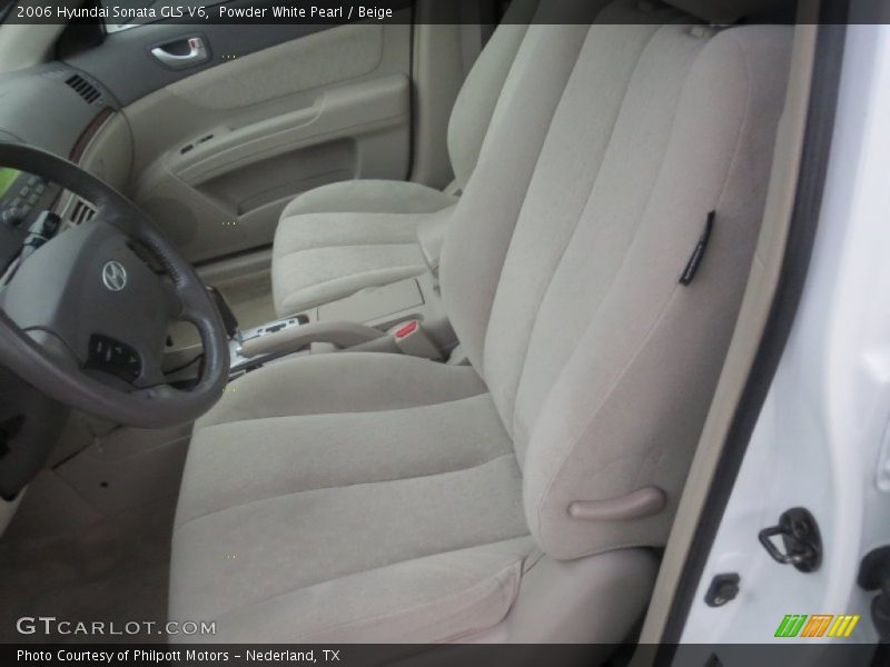 Powder White Pearl / Beige 2006 Hyundai Sonata GLS V6