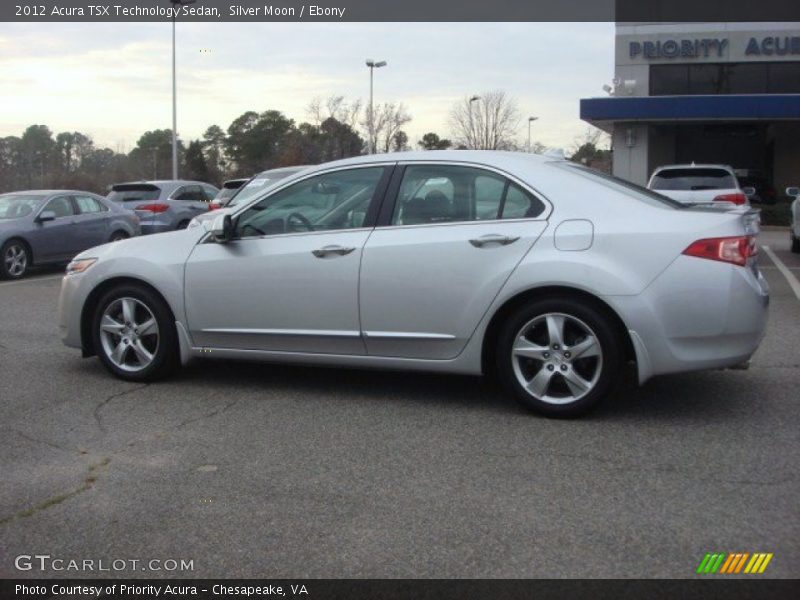 Silver Moon / Ebony 2012 Acura TSX Technology Sedan